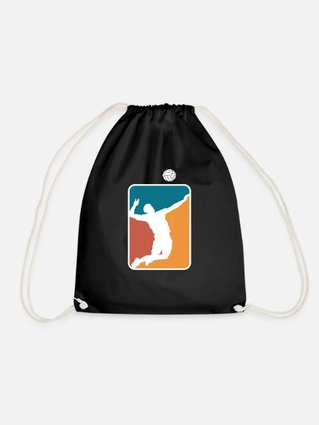 Volleyball Volleyballer Beachvolleyball Geschenk - Turnbeutel - Schwarz