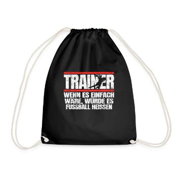Trainer Handball Geschenk Spruch Handballtrainer - Turnbeutel - Schwarz - Vorne