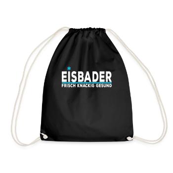 Eisbader Eis schwimmer Kältebad Eisbaden Winterbad - Turnbeutel - Schwarz - Vorne