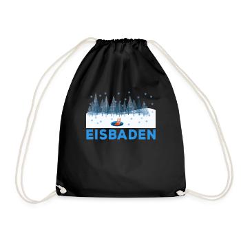Eisbader ice bathing winter bath ice swimmer cold bath - Drawstring Bag - black - Front