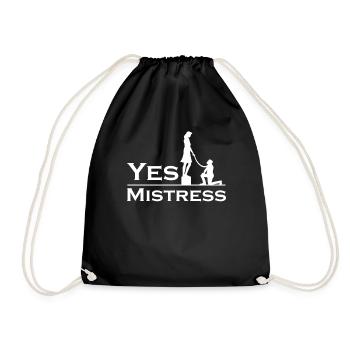 Yes Maîtresse Maîtresse Femdom Domination Esclave BDSM - Sac de sport léger - noir - Devant