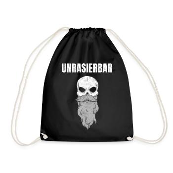 Unrasierbar Bärtig Bartträger - Turnbeutel - Schwarz - Vorne