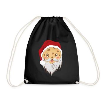 Santa Christmas Cookie - Turnbeutel - Schwarz - Vorne