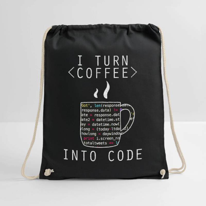 I Turn Coffee Into Code Programmierer Kodierer Turnbeutel