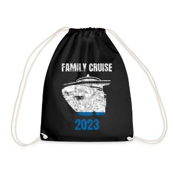 Family Cruise 2023 Holiday Family Cruise - Drawstring Bag - black - Front