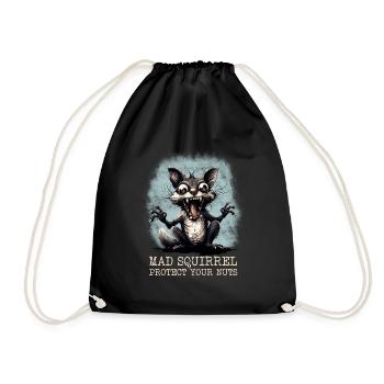 Écureuil fou - Sac de sport léger - noir - Devant