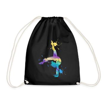 Gymnast Acrobatics Gymnastics Gymnastics - Drawstring Bag - black - Front