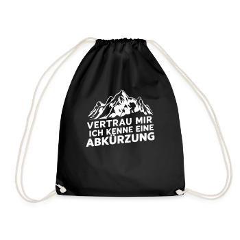 Hiking Hikers Hike Mountains Forest - Drawstring Bag - black - Front