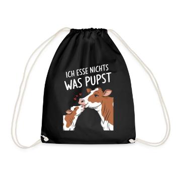 Végétarien Végétalien Bien-être animal Droits des animaux Veggie - Sac de sport léger - noir - Devant