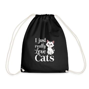 Chat Chats Amoureux Chat Propriétaire Chaton - Sac de sport léger - noir - Devant