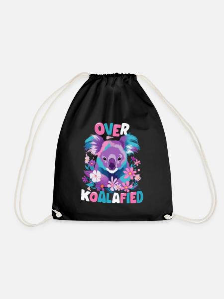 Koala Koalas Koalabär Tier - Turnbeutel - Schwarz