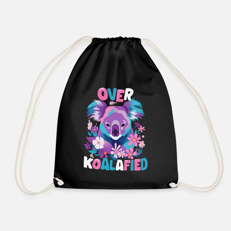 Koala Koalas Koalabär Tier - Turnbeutel - Schwarz