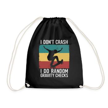 Skateboarding Skater Skateboard Skateboarder - Drawstring Bag - black - Front