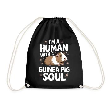Guinea pig - Drawstring Bag - black - Front