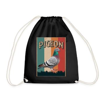 Pigeon Pigeons Animal Oiseau - Sac de sport léger - noir - Devant