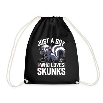 Animaux du zoo de mouffette - Sac de sport léger - noir - Devant