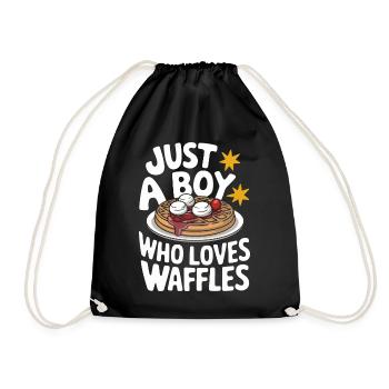 Gaufres Bonbons pour le petit-déjeuner - Sac de sport léger - noir - Devant