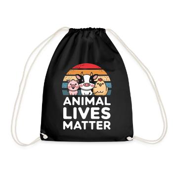 Végétarien Végétalien Végétarien Végétarien - Sac de sport léger - noir - Devant