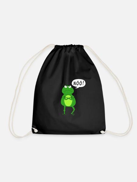 Funny Amphibe - Drawstring Bag - black