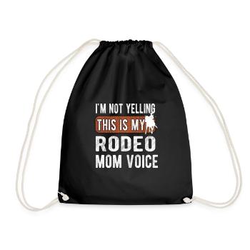 Best Rodeo Mama Rodeo Rider Mother Gift - Drawstring Bag - black - Front
