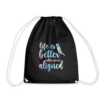 Chiropractor Chiropractic Best Chiropractor - Drawstring Bag - black - Front