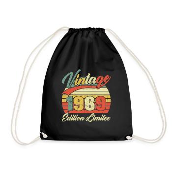 Cadeau D'anniversaire Vintage 1969 Édition Limitée - Sac de sport léger - noir - Devant