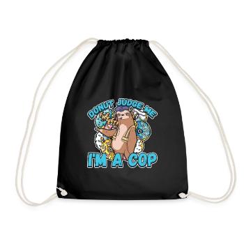 Blue Line Design for a Police Officer - Drawstring Bag - black - Front