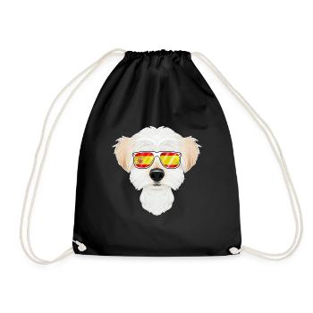 Maltese I Espagne Lunettes de soleil I Drapeau espagnol - Sac de sport léger - noir - Devant