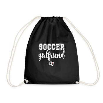 Football partner of football player girlfriend - Drawstring Bag - black - Front