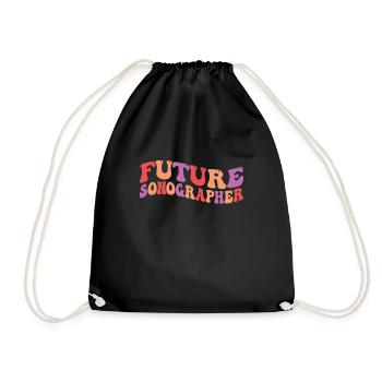 Ultrasound Diagnostics Study Sonography Student - Drawstring Bag - black - Front
