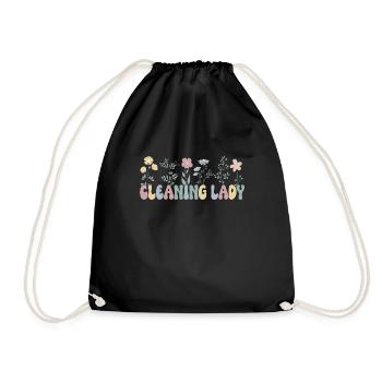 Femme de ménage Nettoyeur Aide domestique Nettoyage - Sac de sport léger - noir - Devant