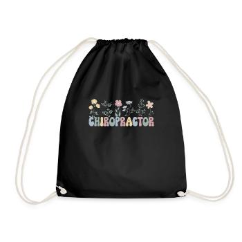 Chiropractor Gift Chiropractic Therapy - Drawstring Bag - black - Front
