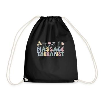 Masseurin Geschenkidee Massagetherapeutin Massage - Turnbeutel - Schwarz - Vorne
