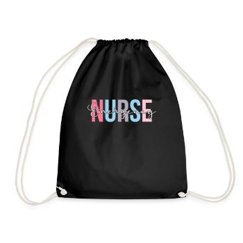 Emergency Nurse Nurse Emergency Room - Drawstring Bag - black - Front