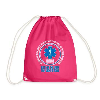 Medical Technical Assistant Emergency Room - Drawstring Bag - fuchsia - Front