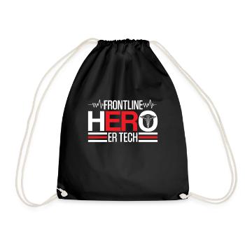 Technician in the Emergency Room ER Technician Gift - Drawstring Bag - black - Front