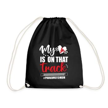 Motocross Mother Motocross Rider Motocross Mom - Drawstring Bag - black - Front