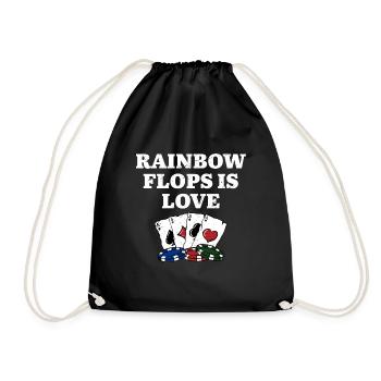 Rainbow Flops est Love Gambler Poker Gambling - Sac de sport léger - noir - Devant