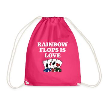 Rainbow Flops est Love Gambler Poker Gambling - Sac de sport léger - fuchsia - Devant