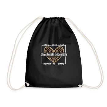 Beste Zahnmedizinische Fachangestellte Geschenk - Turnbeutel - Schwarz - Vorne