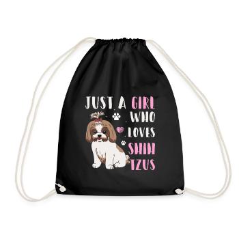 Just A Girl Who Loves Shih Tzus - Turnbeutel - Schwarz - Vorne