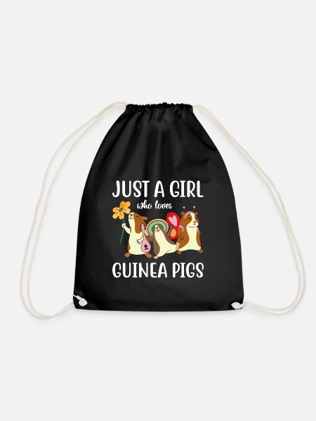 Just A Girl Who Loves Guinea Pigs - Turnbeutel - Schwarz