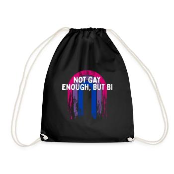 Pas assez gay mais bisexuel LGBTQ Bi Pride - Sac de sport léger - noir - Devant
