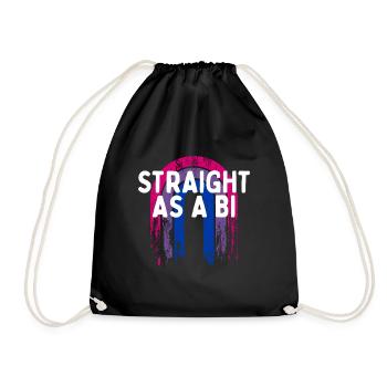 Hétéro comme un bisexuel Dictons Bi Pride Citations - Sac de sport léger - noir - Devant