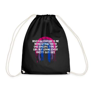 Bisexual is Being Attracted Bi LGBTQ Bi Pride - Drawstring Bag - black - Front