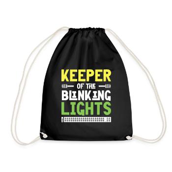 Keeper of the Blinking Lights IT Tech Network - Drawstring Bag - black - Front