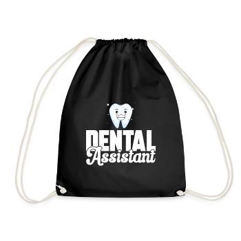 Dental assistant Dental assistant - Drawstring Bag - black - Front