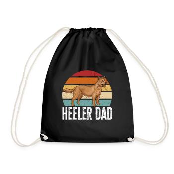 Australian Cattle Dog Red Blue Heeler - Drawstring Bag - black - Front