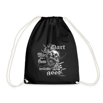 Dart design devilishly good, Dart devilishly good, - Drawstring Bag - black - Front