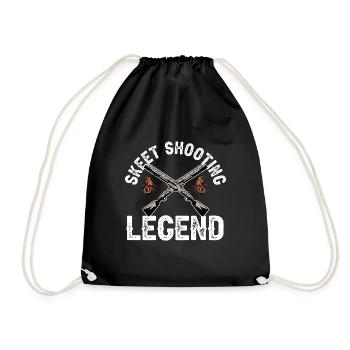 Shooting Skeet Clay Pigeon Shooting - Drawstring Bag - black - Front